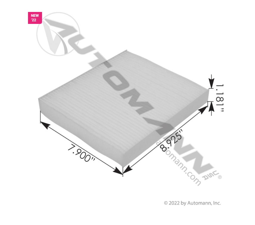 830.61009 - Cabin Air Filter Kenworth Peterbilt IHC