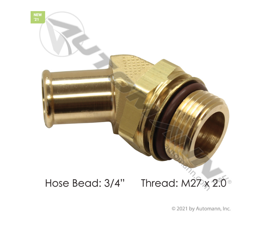 177.88212M27 - Bead Fitting 3/4in Hose X M27x2.0