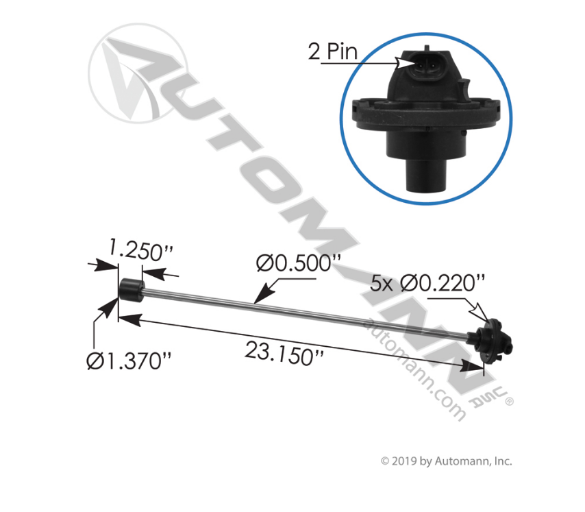 578.46019 - Fuel Sender Freightliner, Use with 578.4