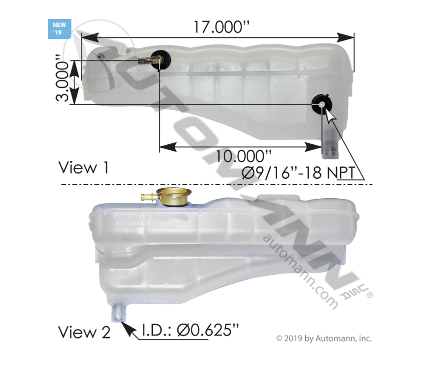 575.10121 - Coolant Reservoir Freightliner