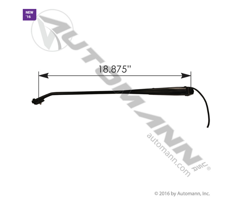 HLK7005 - Wiper Arm Freightliner, Contains HLK7033 Nozzle, FLD.  Ref. # 418830BWS