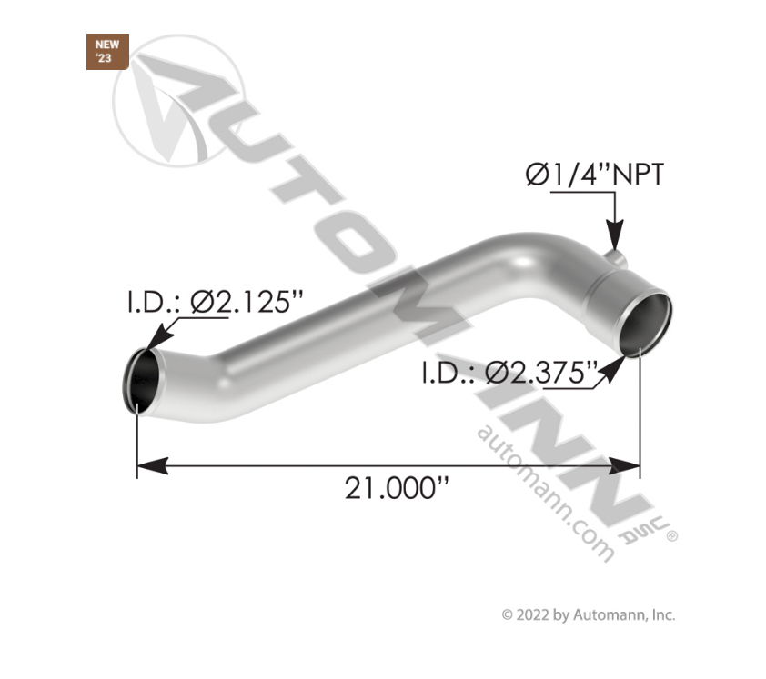 561.62713SS - Radiator Pipe Mack SS304