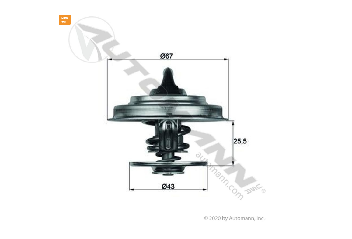 840.TH468375MA - Thermostat Insert for Optimal Engine Temperature Control in Mercedes-Benz Models