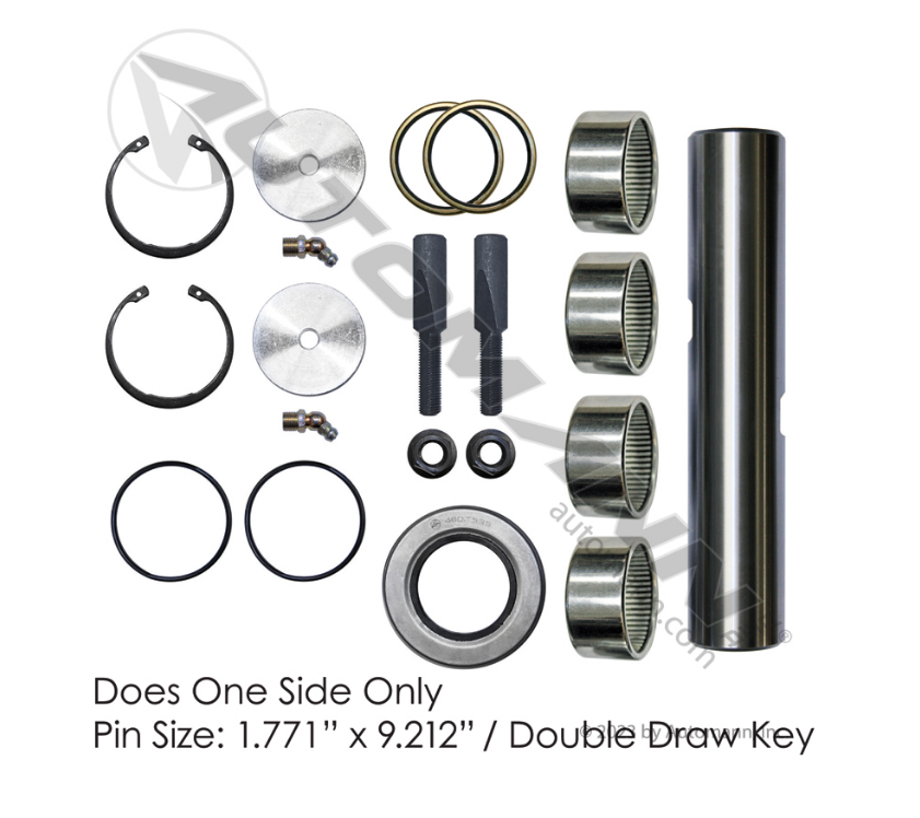 460.539B - Right-Hand King Pin Kit for Freightliner Trucks with Double Draw Key Slots