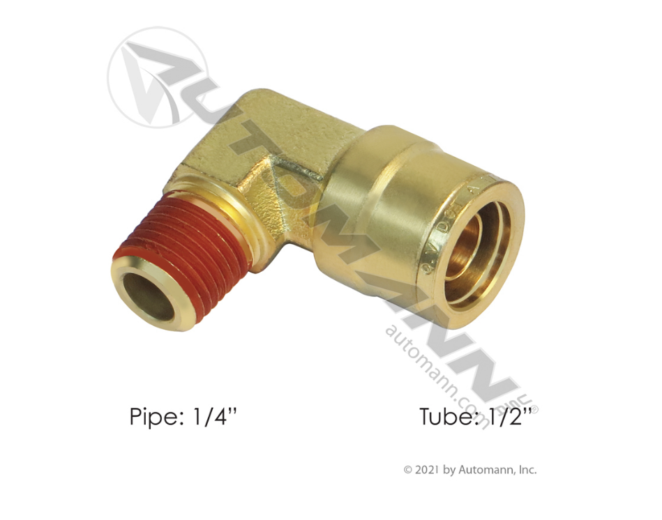 177.13B158B - Brass PLC Male Elbow 1/2 X 1/4in