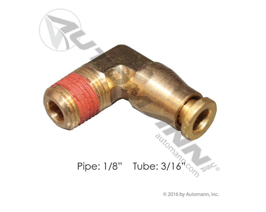 177.13B153A - Brass PLC Male Elbow 3/16 X 1/8in