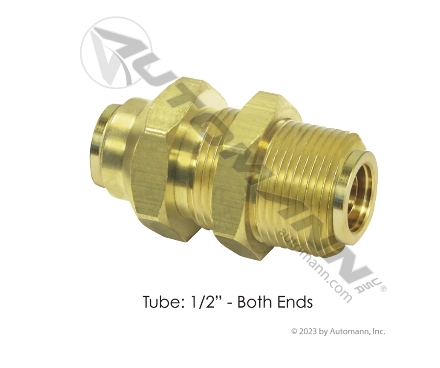 177.13B778 - Brass PLC Bulkhead Union 1/2in