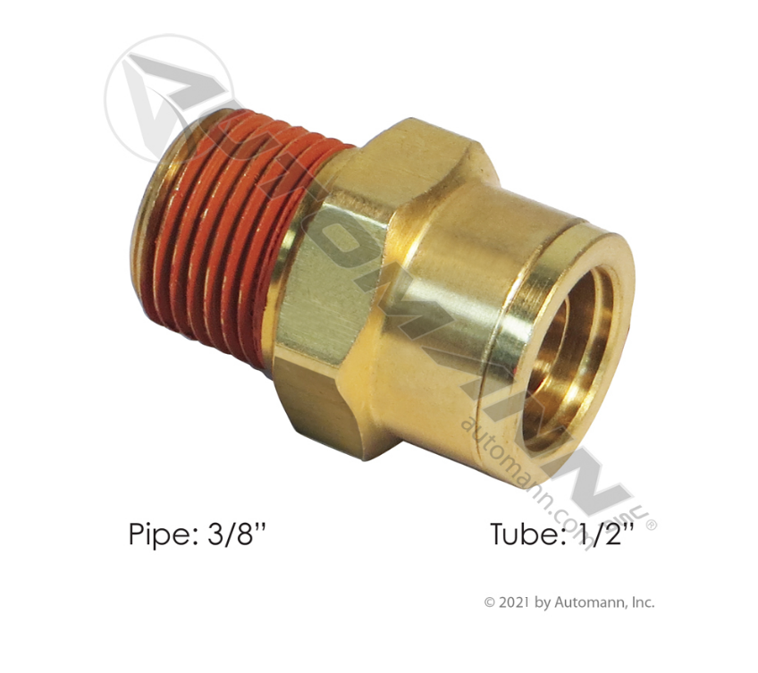 177.13B688C - Brass PLC Male Connector 1/2 X 3/8in