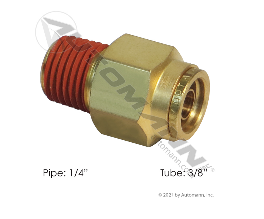 177.13B686B - Brass PLC Male Connector 3/8 X 1/4in