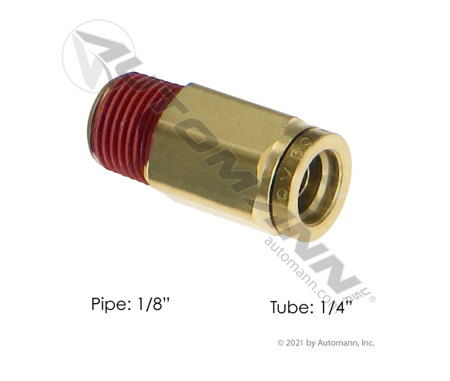 177.13B684A - Brass PLC Male Connector 1/4 X 1/8in