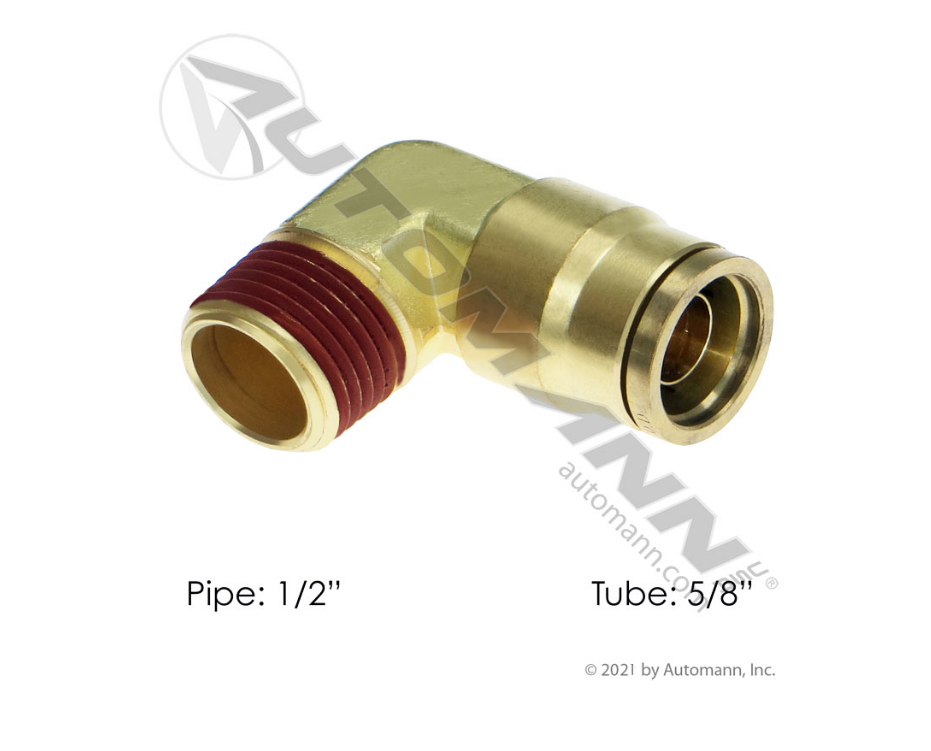 177.13B1510D - Brass PLC Male Elbow 5/8 X 1/2in