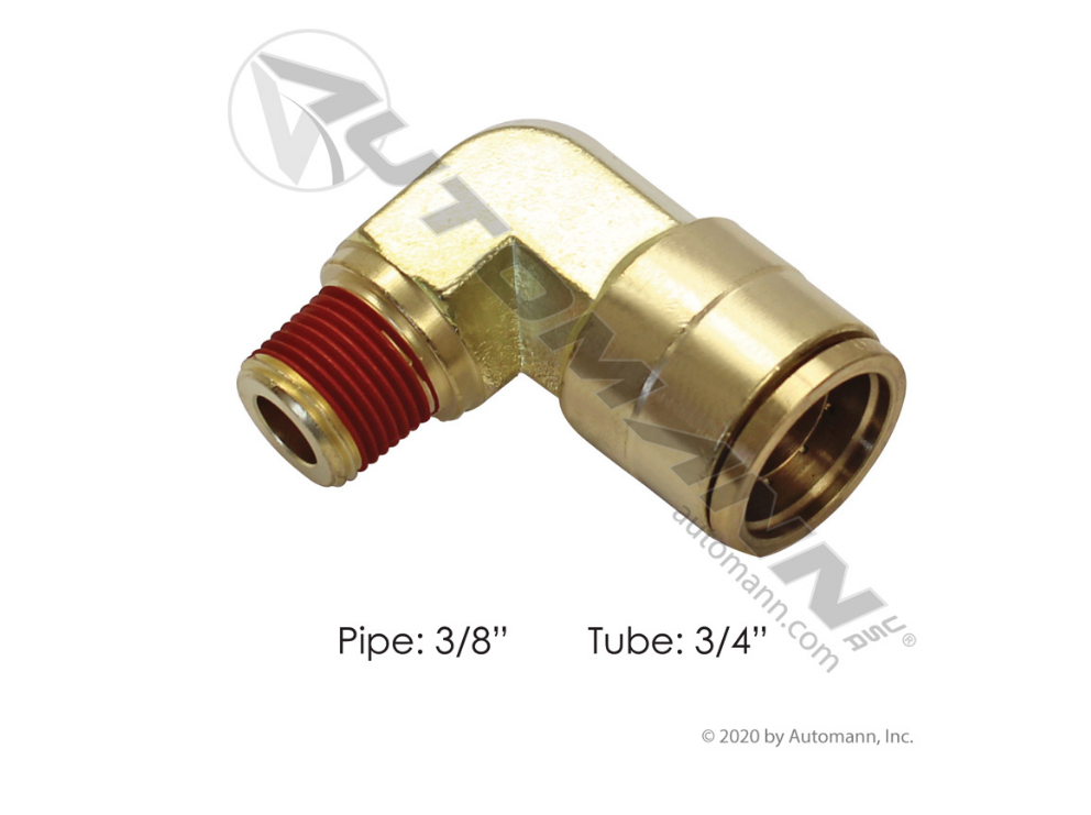 177.13B1512C - Brass PLC Male Elbow 3/4 X 3/8in