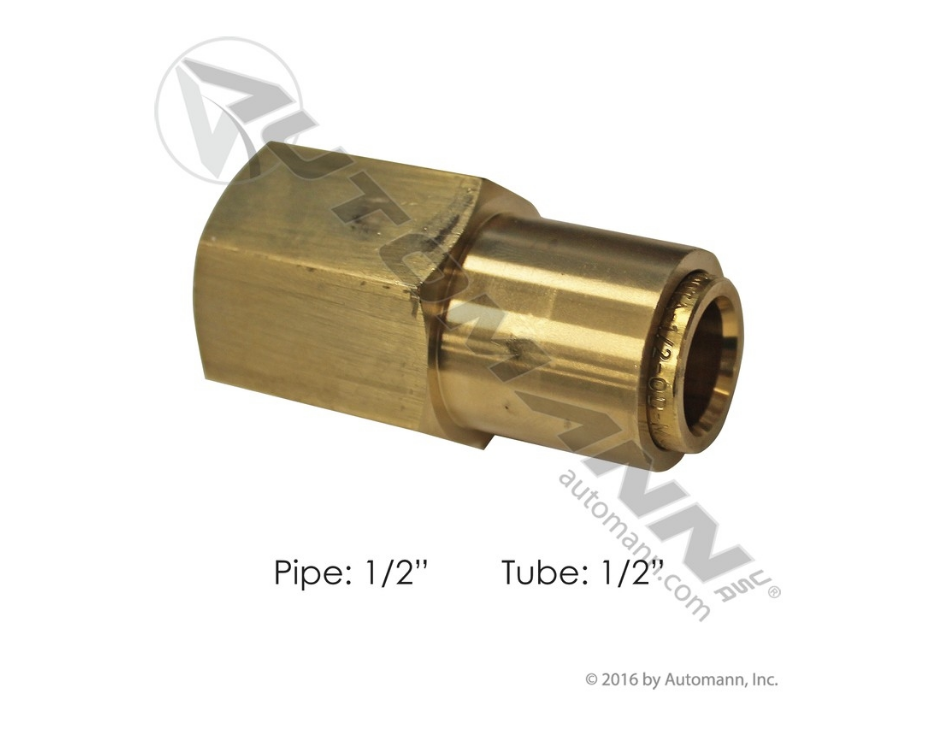 177.13B668D - Brass PLC Female Connector 1/2 X 1/2in