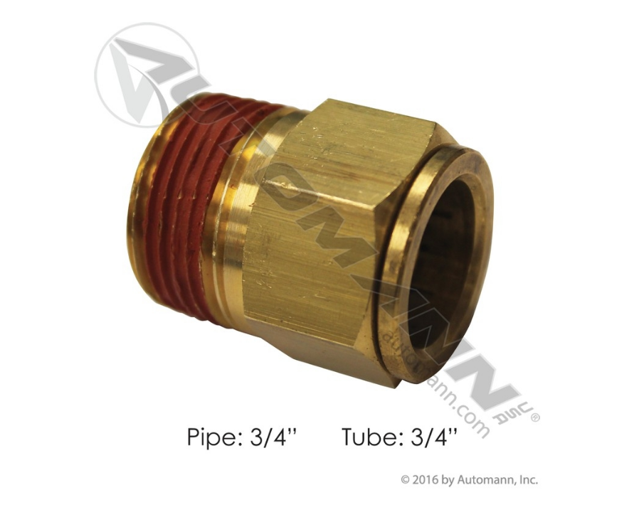 177.13B6812E - Brass PLC Male Connector 3/4 X 3/4in