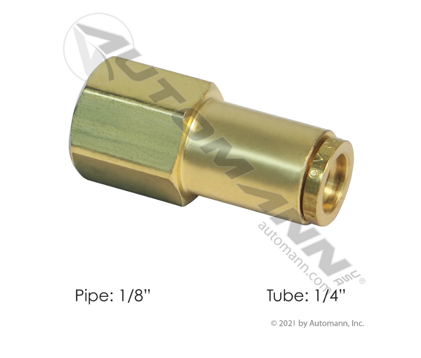 177.13B664A - Brass PLC Female Connector 1/4 X 1/8in