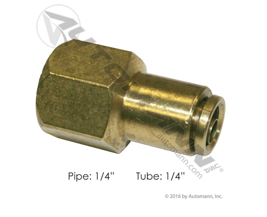 177.13B664B - Brass PLC Female Connector 1/4 X 1/4in