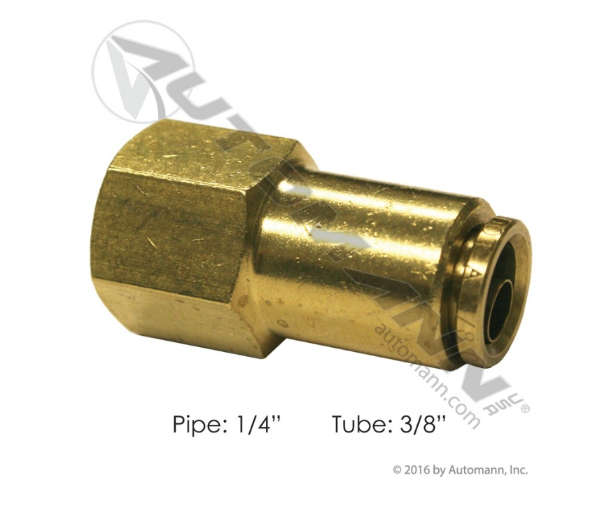 177.13B666B - Brass PLC Female Connector 3/8 X1/4in