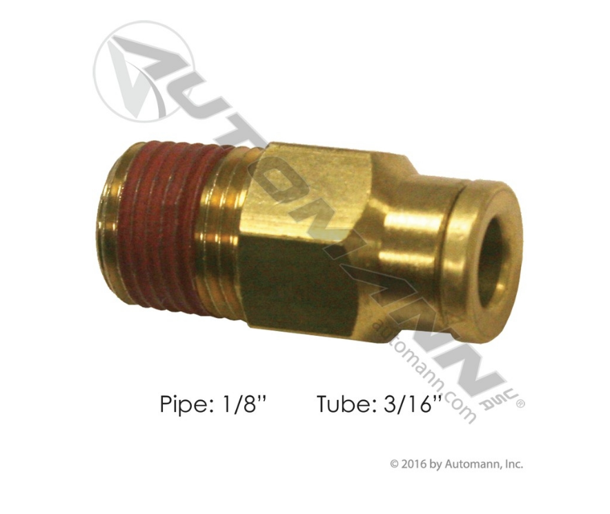 177.13B683A - Brass PLC Male Connector 3/16 X 1/8in