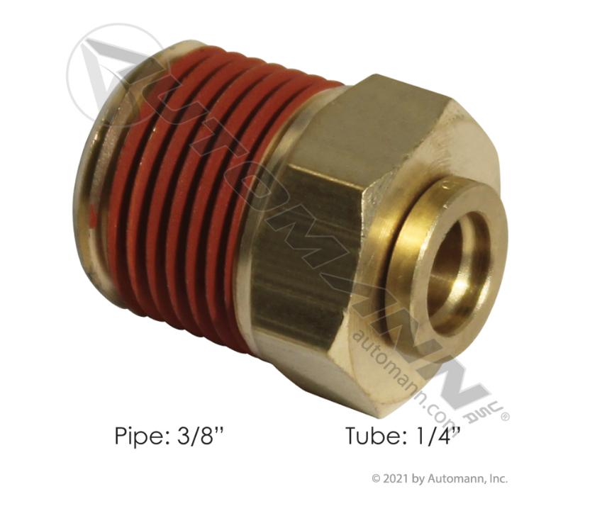 177.13B684C - Brass PLC Male Connector 1/4 X 3/8in