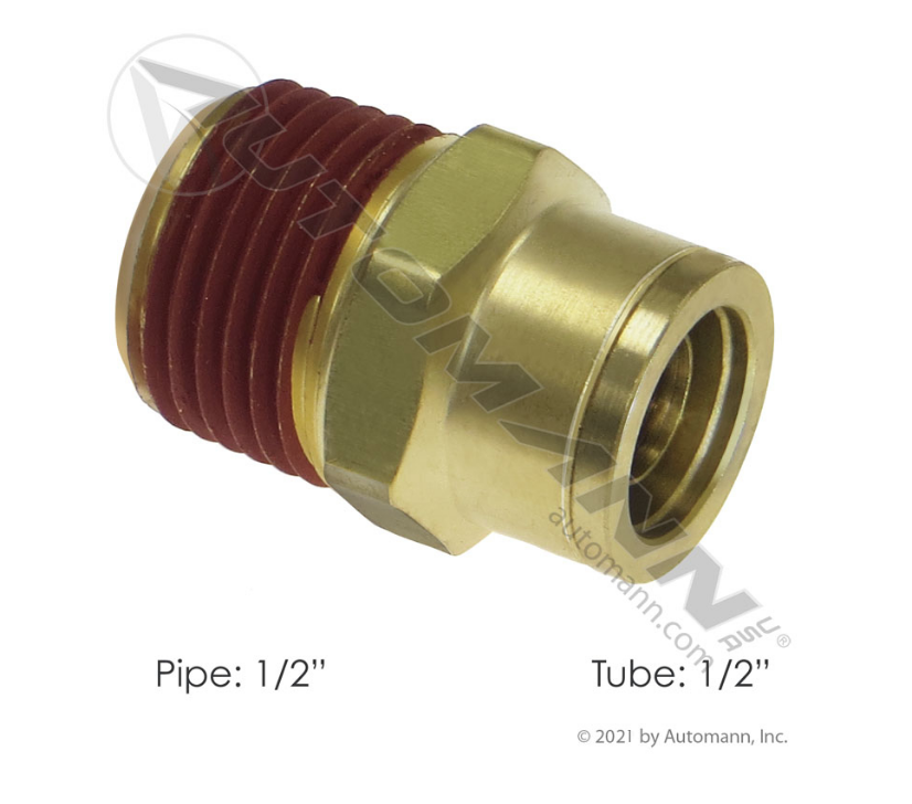 177.13B688D - Brass PLC Male Connector 1/2 X 1/2in