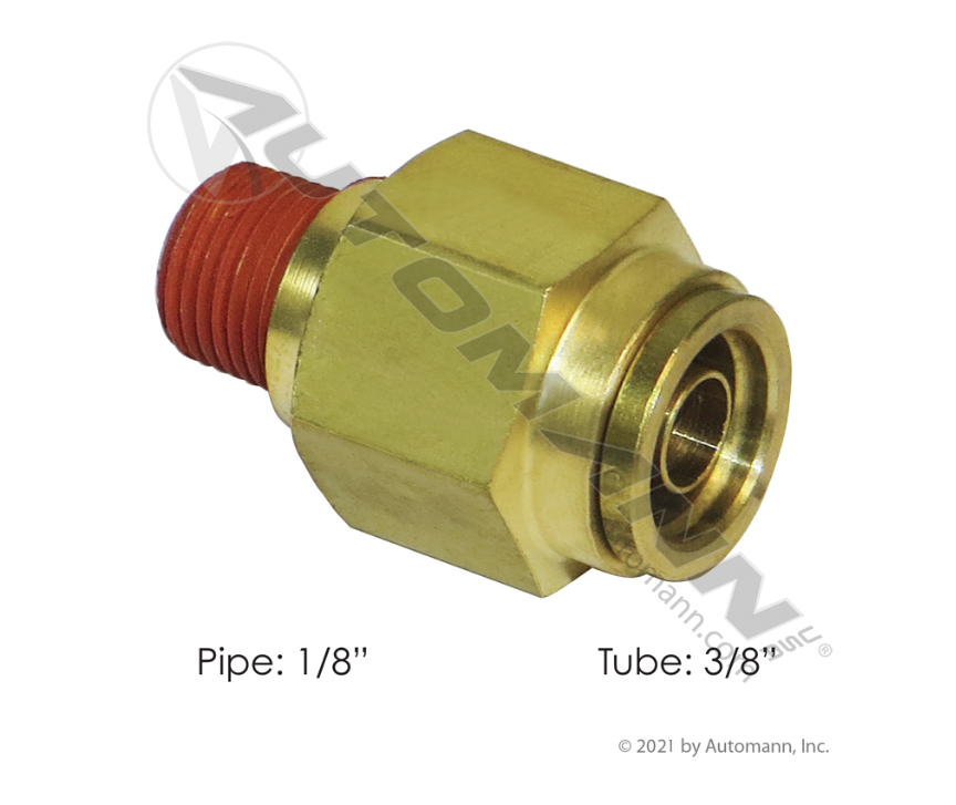 177.13B686A - Brass PLC Male Connector 3/8 X 1/8in