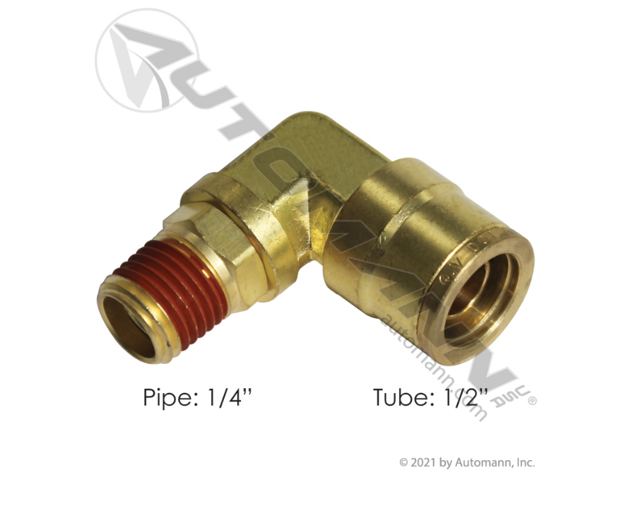 177.13B698B - Brass PLC Male SWL Elbow 1/2 X 1/4in