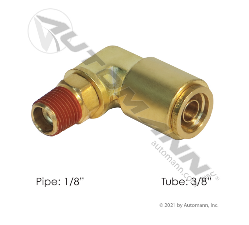 177.13B696A - Brass PLC Male SWL Elbow 3/8 X 1/8in