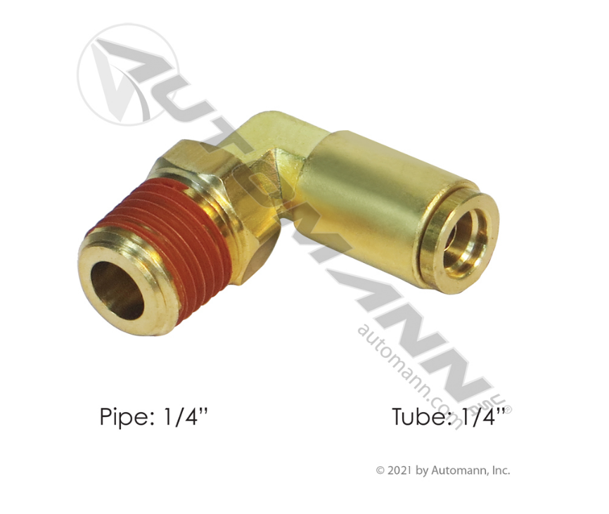 177.13B694B - Brass PLC Male SWL Elbow 1/4 X 1/4in