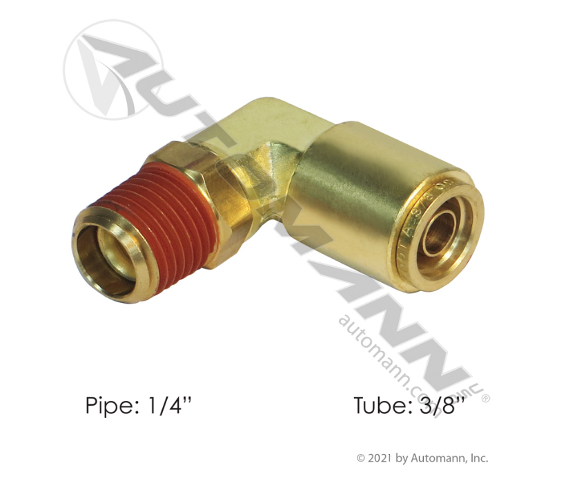 177.13B696B - Brass PLC Male SWL Elbow 3/8 X 1/4in