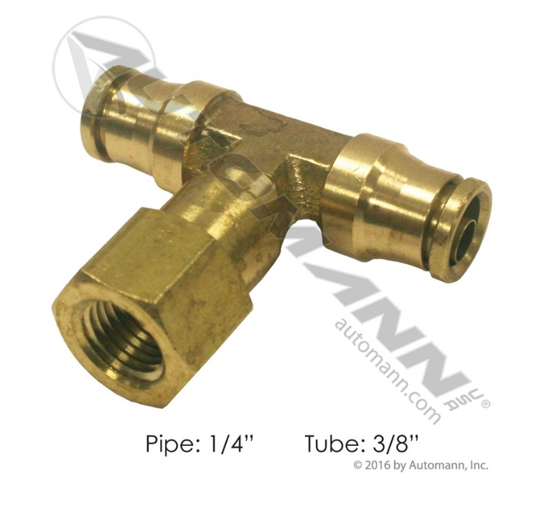 177.13B786B - Brass PLC FM Branch Tee 3/8 X 1/4in