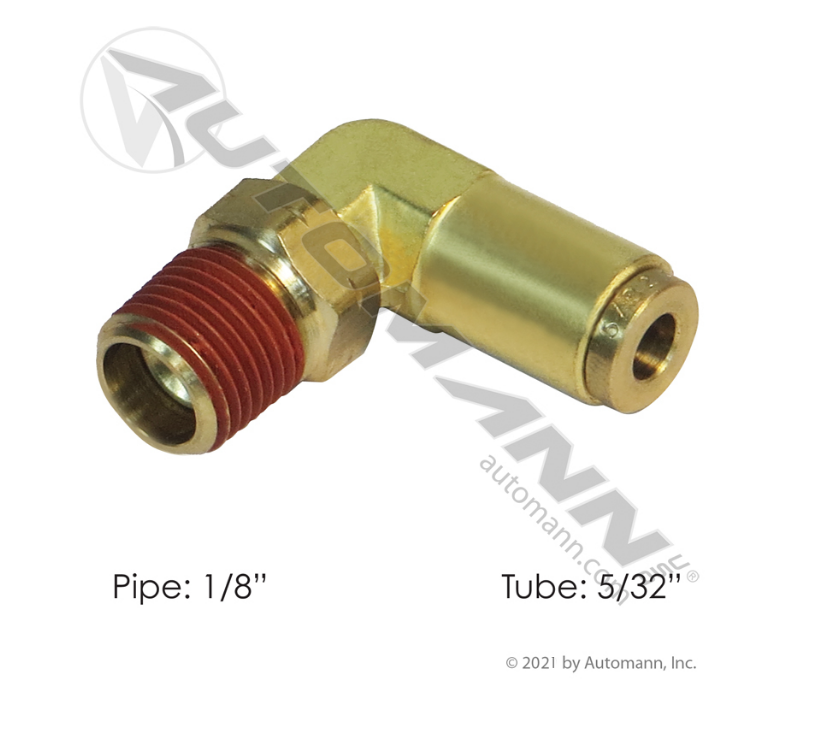 177.13B6925A - Brass PLC Male SWL Elbow 5/32 X 1/8in