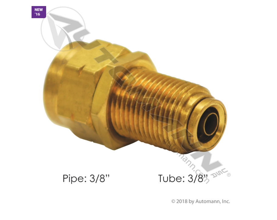 177.13B866C - Brass PLC FM Bulkhead Union 3/8 X 3/8in