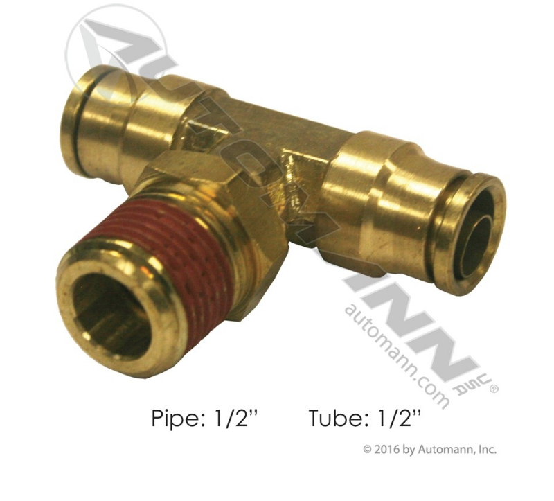 177.13B728D - Brass PLC Male Branch Tee 1/2 X 1/2in