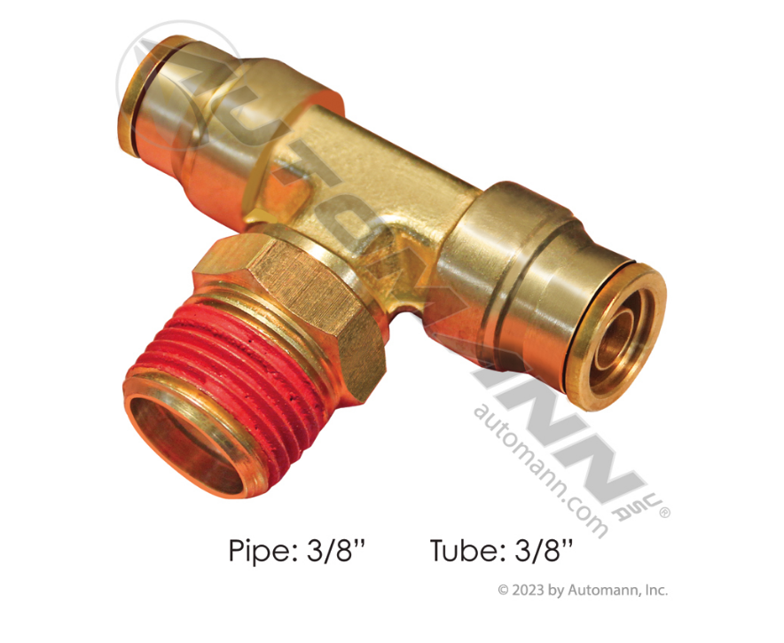 177.13B726C - Brass PLC Male Branch Tee 3/8 X 3/8in