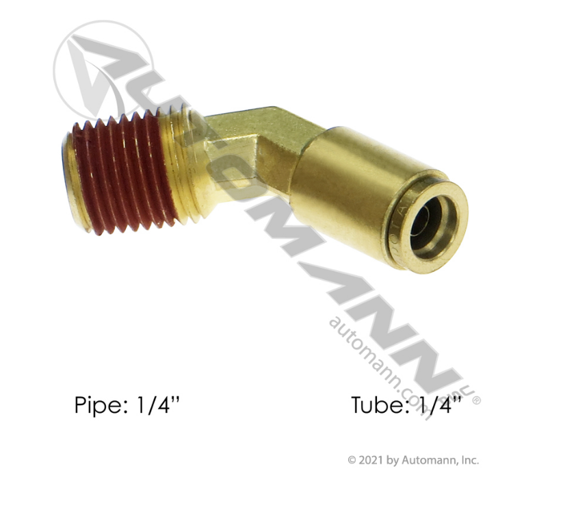 177.13B174B - Brass PLC 45 Deg NS Elbow 1/4 X 1/4in