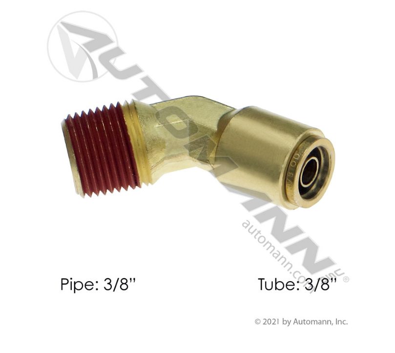 177.13B176C - Brass PLC 45 Deg NS Elbow 3/8 X 3/8in