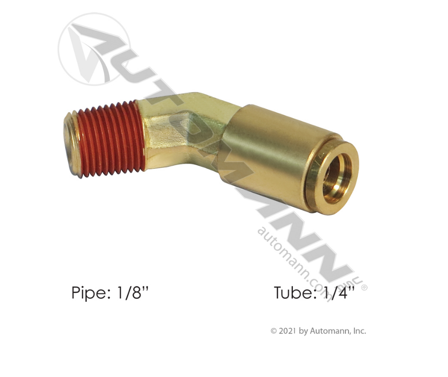 177.13B174A - Brass PLC 45 Deg NS Elbow 1/4 X 1/8in