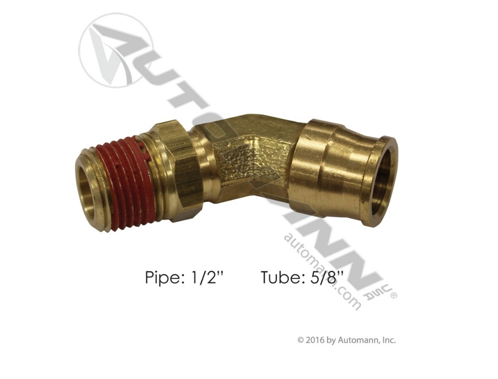 177.13B7410D - Brass PLC 45 Deg Male Elbow 5/8 X 1/2in