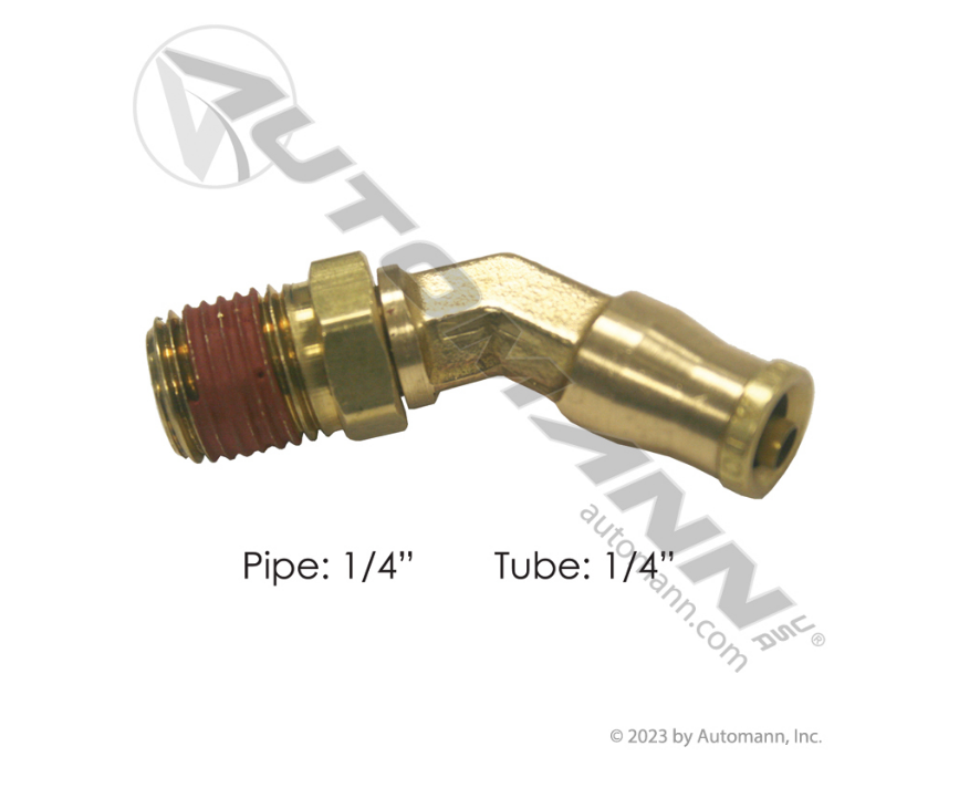 177.13B744B - Brass PLC 45 Deg Male Elbow 1/4 X 1/4in