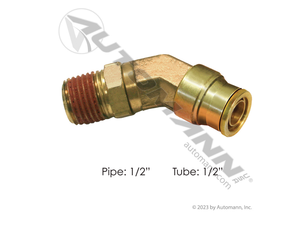 177.13B748D - Brass PLC 45 Deg Male Elbow 1/2 X 1/2in