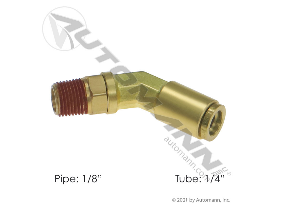 177.13B744A - Brass PLC 45 Deg Male Elbow 1/4 X 1/8in