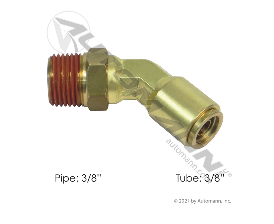 177.13B746C - Brass PLC 45 Deg Male Elbow 3/8 X 3/8in