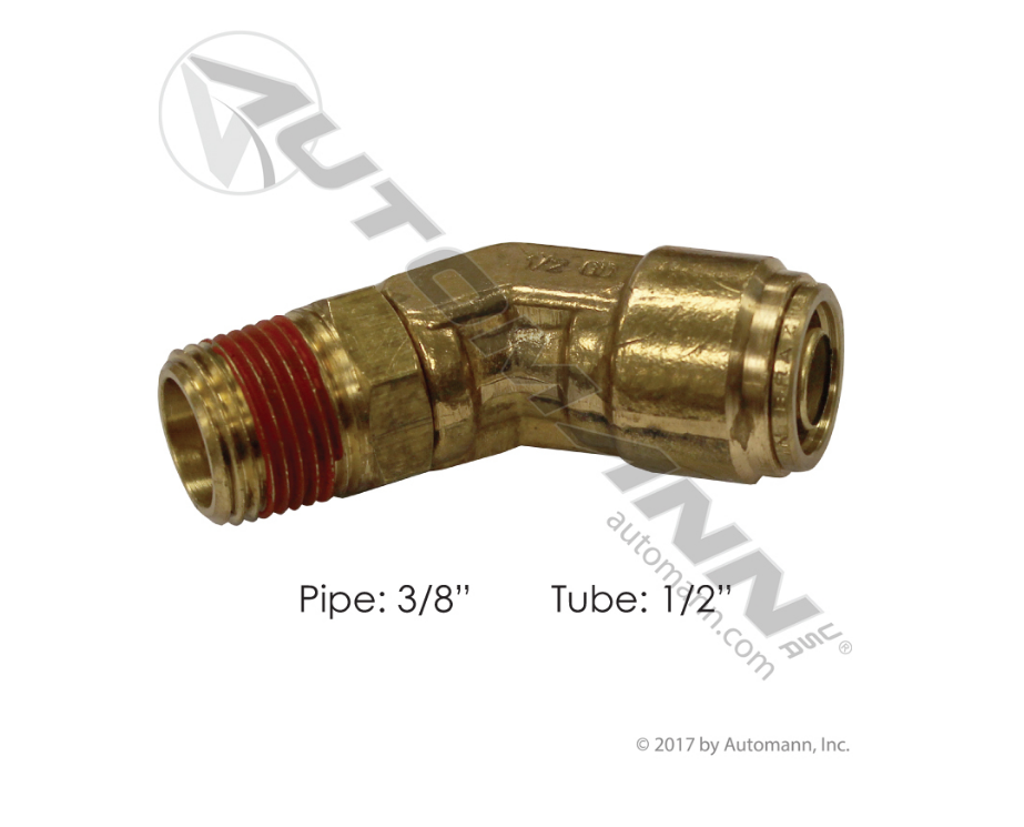 177.13B748C - Brass PLC 45 Deg Male Elbow 1/2 X 3/8in