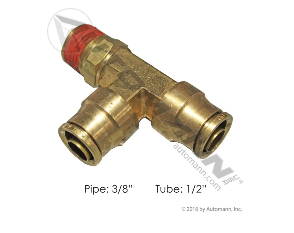 177.13B718C - Brass PLC SWL Male Run Tee 1/2 X 3/8in