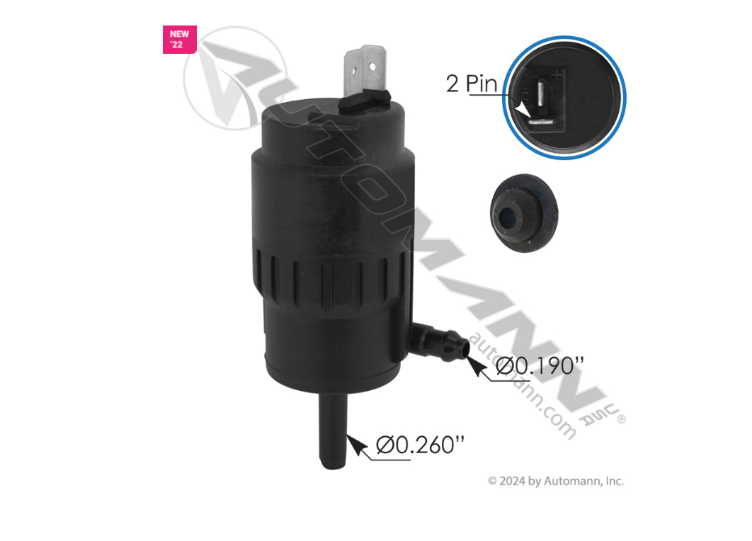 HLK7039 - Washer Fluid Pump Peterbilt
