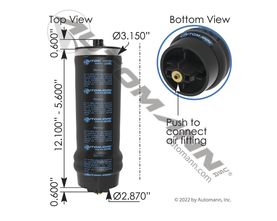 ABSZ70-7215 - Air Spring Cabin (7215, 68161, 1852651000)