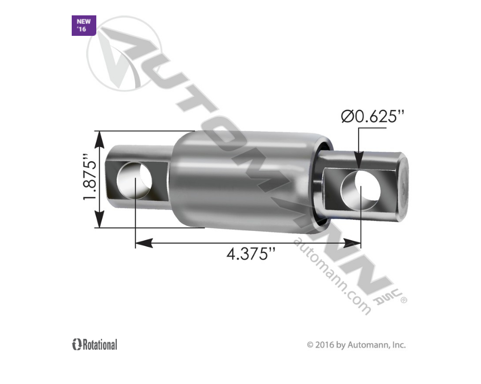 TRB6185MR - Metal Outer Rubber Rotational Bushing for Heavy-Duty Truck Suspension Systems