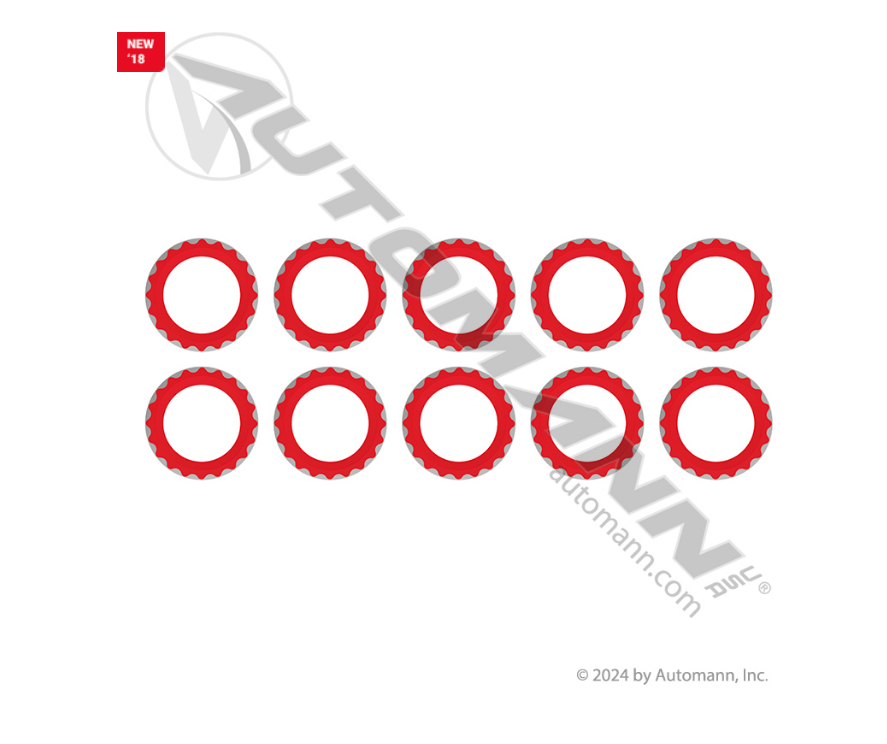 830.52312R-10 - AC Stat Seal Gasket No 12 Red 10pk