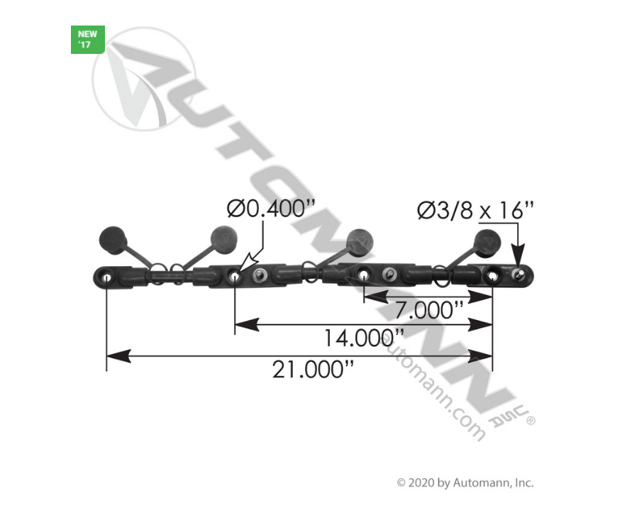 178.2022BK - Cable Overmolded Harness 2/0 21in Black