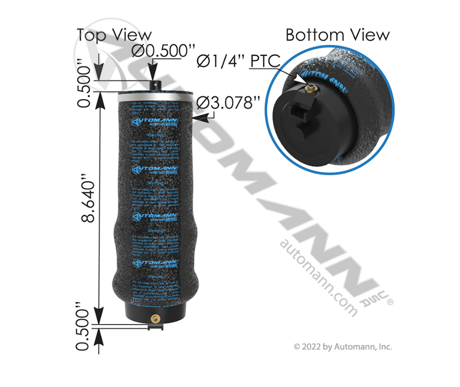 ABSZ70-7197 - Air Spring Seat Bag (W02N197197, SK1564, 7197)